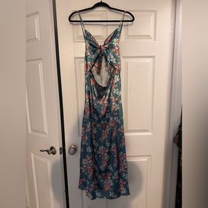 Silk midi dress